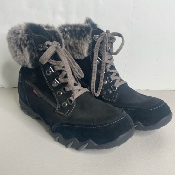 Allrounder by Mephisto Women's Nabuka Tex Black Suede/G Nubuck Sz 10 - Picture 2 of 8